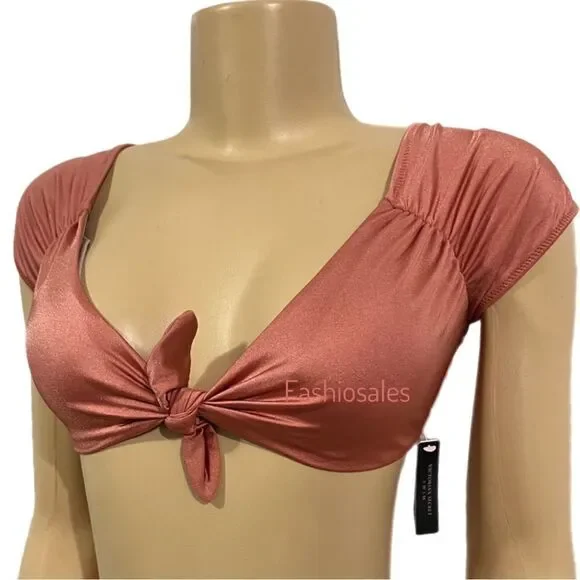 Victoria’s Secret Swim Twist off Shoulder Short-sleeve Bikini Top & Bottom Set - Picture 6 of 12